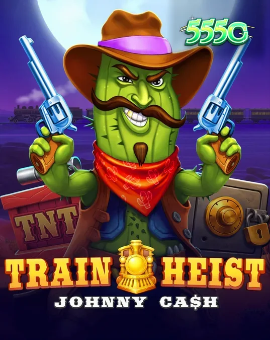 Cena do jogo Train Heist Johnny Cash com tema de Velho Oeste